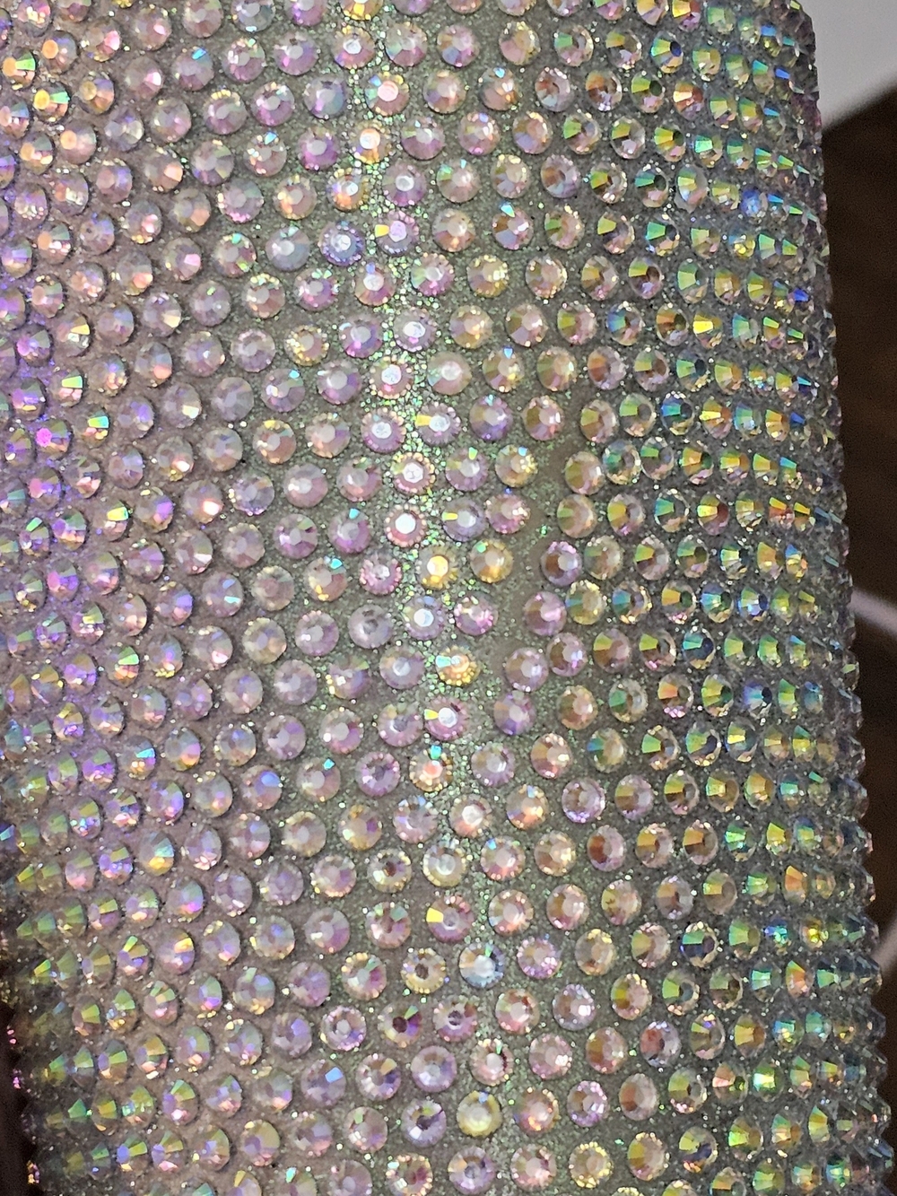 Iridescent Rhinestone Tumbler with Metal Straw - Picture 11 of 12